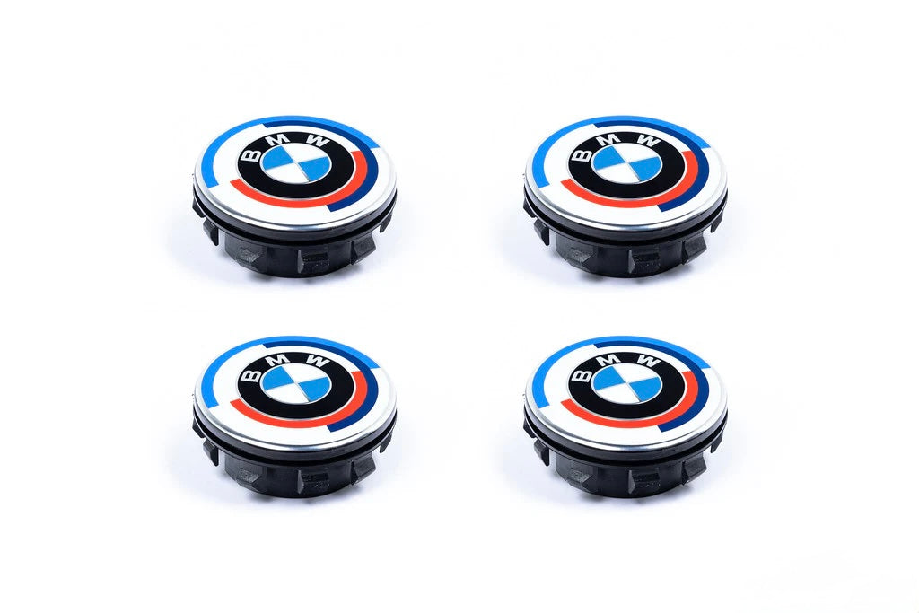 BMW 50th Anniversary Floating Wheel Center Cap Set - 68mm