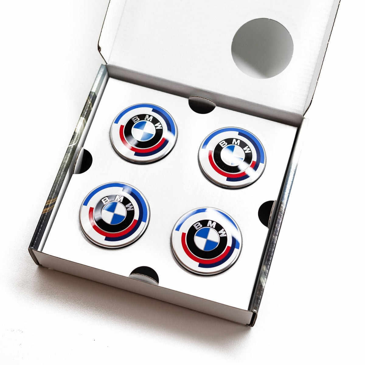 BMW 50th Anniversary Floating Wheel Center Cap Set - 68mm