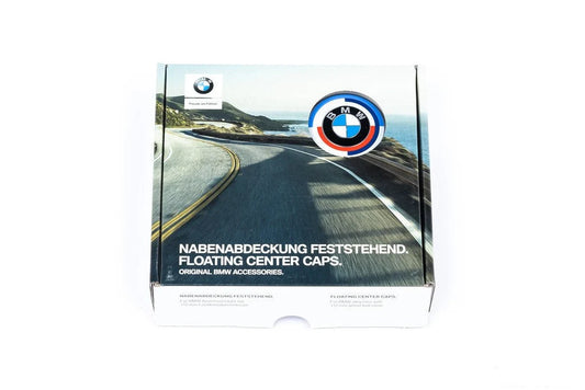 BMW 50th Anniversary Floating Wheel Center Cap Set - 68mm