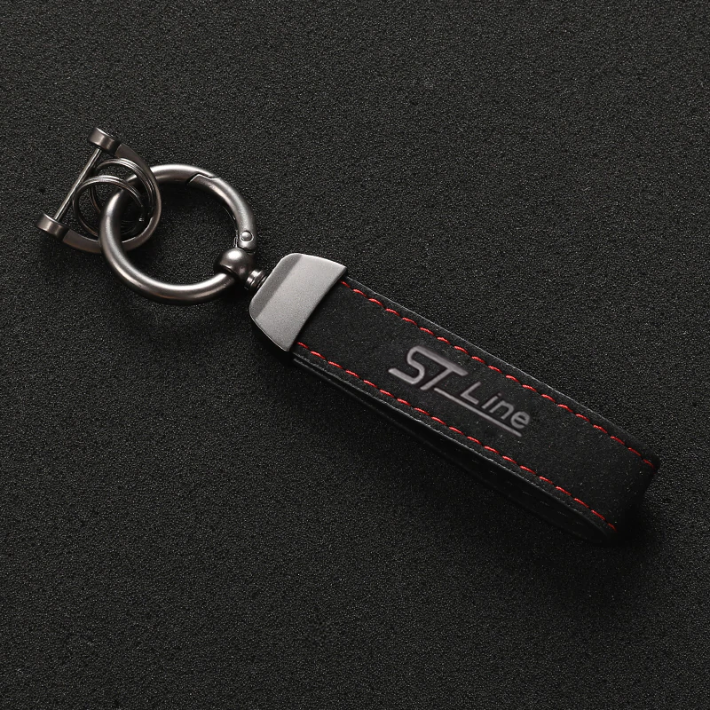 Alcantara Leather Ford ST Keychain