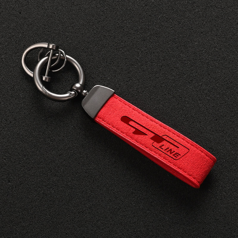 Alcantara Leather Kia GT Keychain