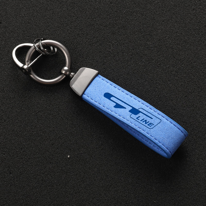 Alcantara Leather Kia GT Keychain