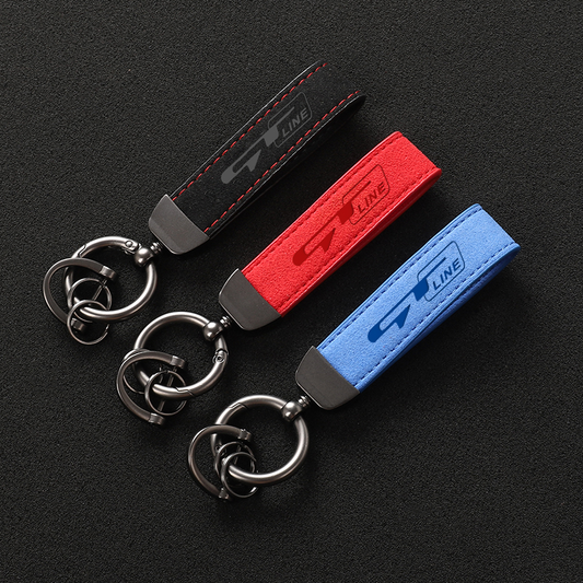 Alcantara Leather Kia GT Keychain