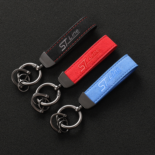 Alcantara Leather Ford ST Keychain
