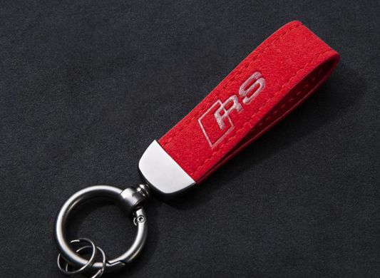 Alcantara Leather Audi RS Keychain