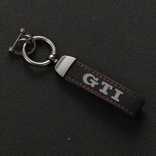 Alcantara Leather Golf GTI Keychain