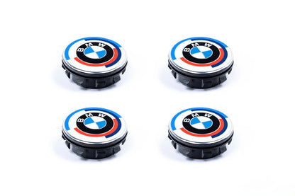 BMW 50th Anniversary Floating Wheel Center Cap Set - 68mm