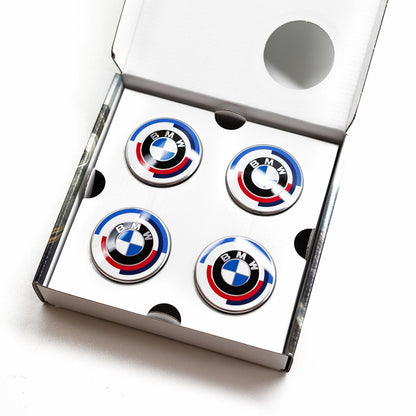 BMW 50th Anniversary Floating Wheel Center Cap Set - 68mm