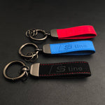 Alcantara Leather Audi S Line Keychain