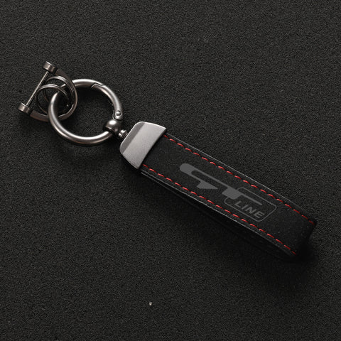 Alcantara Leather Kia GT Keychain