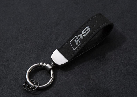 Alcantara Leather Audi RS Keychain